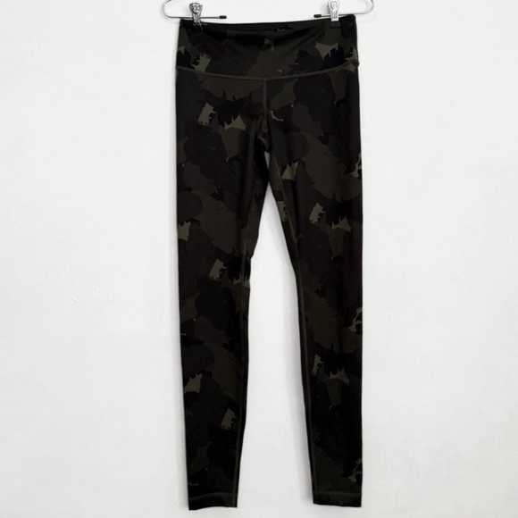 Lululemon Wunder Under Pant *Full-On Luon, Palm Party Fatigue Green Black sz 6 - Picture 2 of 5